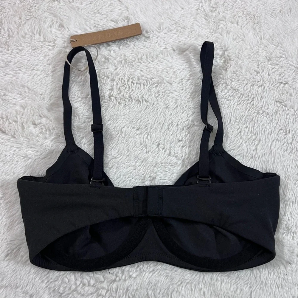 SKIMS‎ Fits Everybody Unlined Underwire Bra Onyx Black BR-UWR-2293 32C NEW - Picture 5 of 10